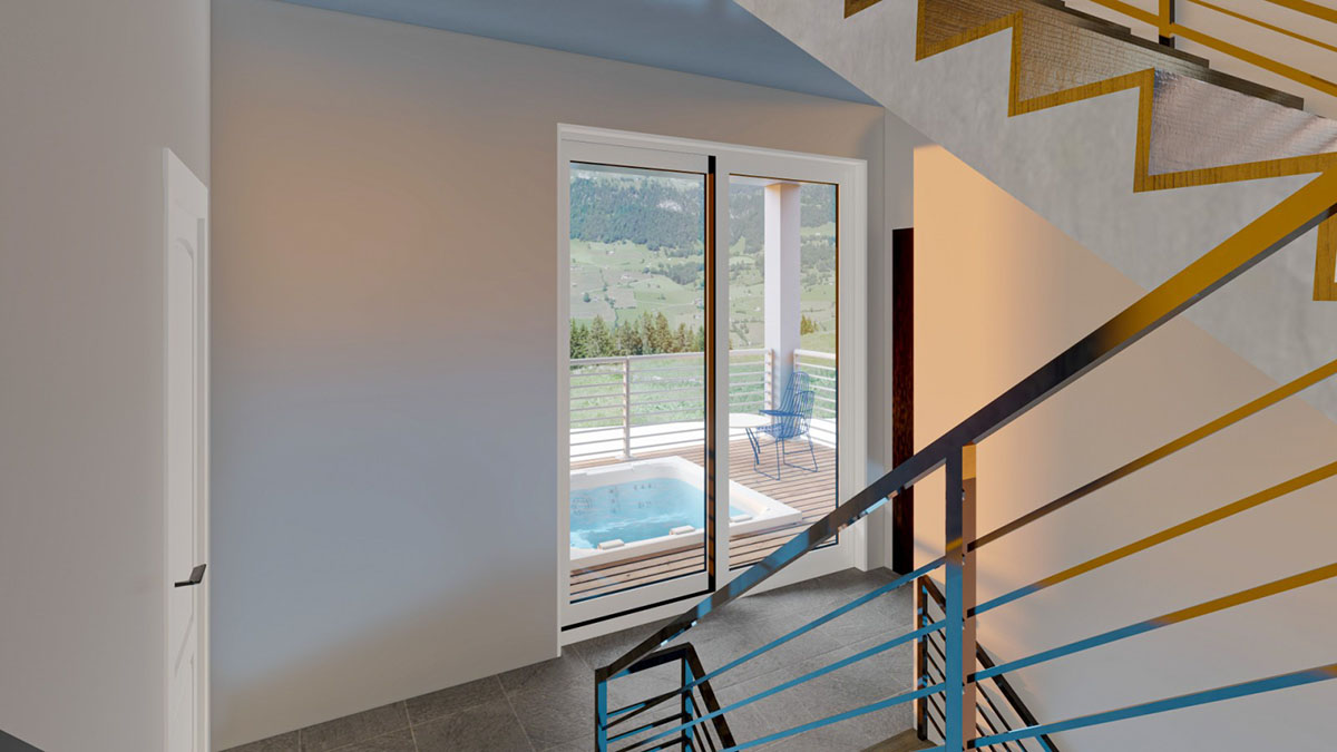 Elite private house with sea view: interior